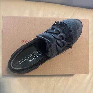 Coconuts by Matisse Women's Gray Mules with Chain Detail